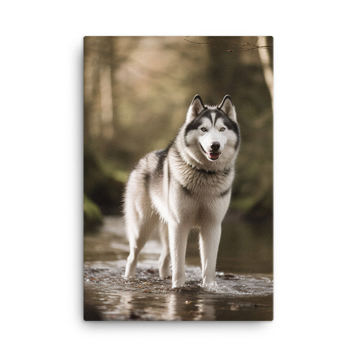 Siberian Husky Canvas - PosterfyAI.com