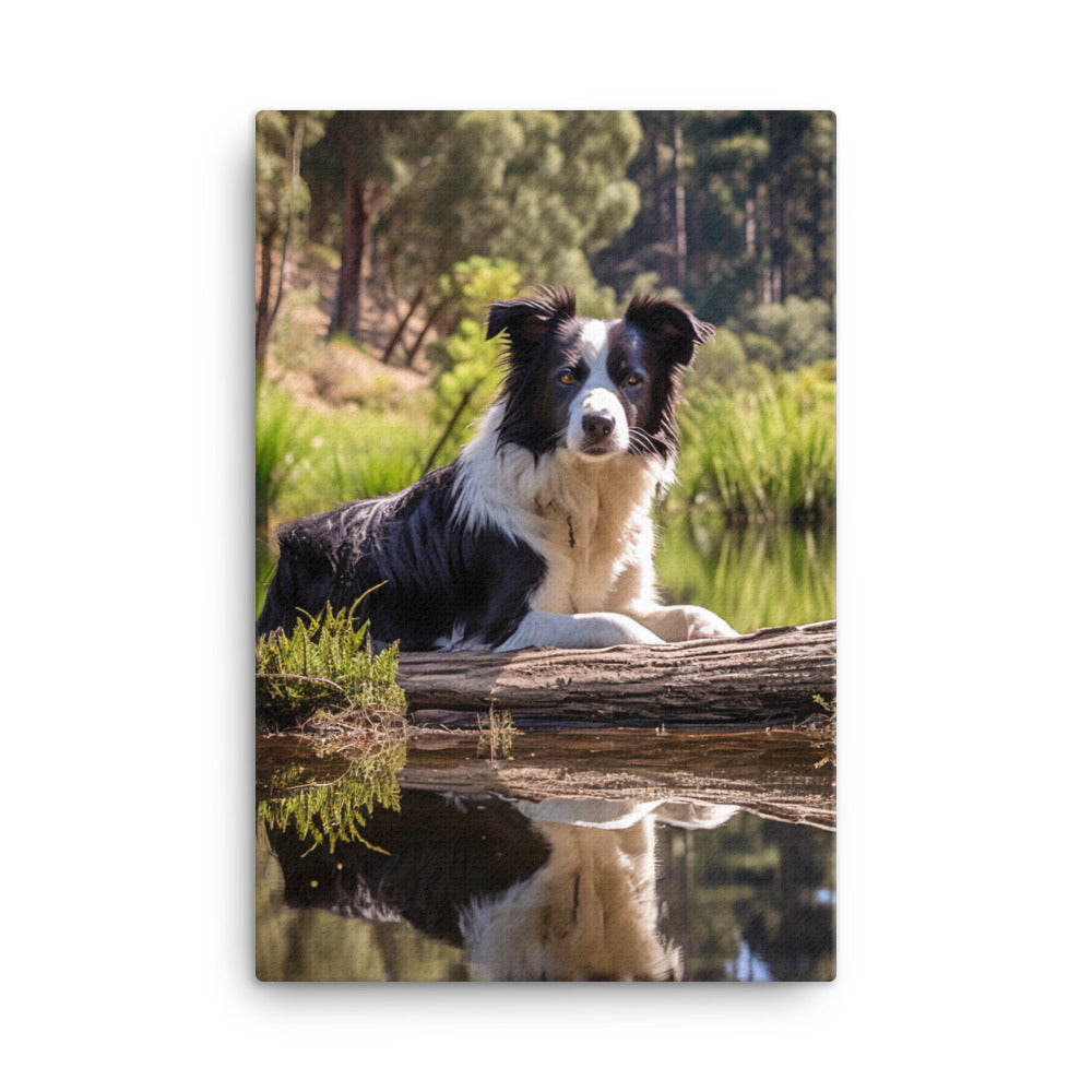 Border Collie Canvas - PosterfyAI.com