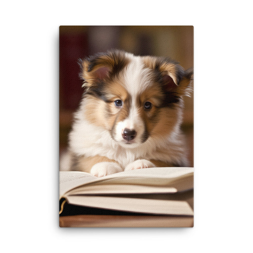 Shetland Sheepdog Canvas - PosterfyAI.com