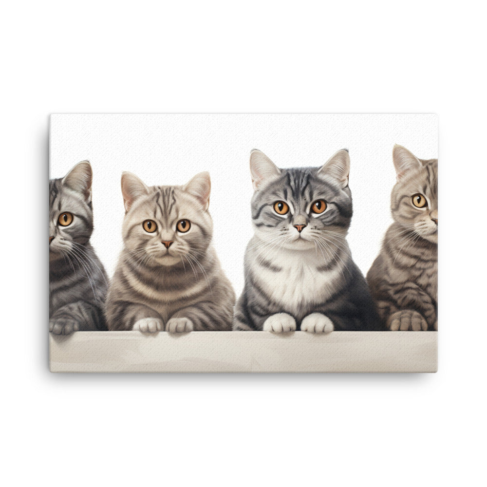 American Shorthair Canvas - PosterfyAI.com