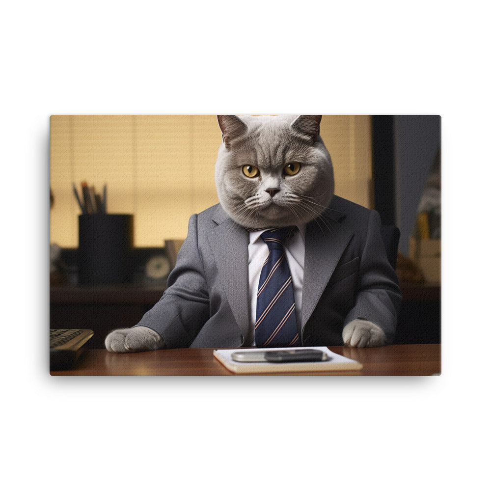 British Shorthair Sales Consultant anvas - PosterfyAI.com