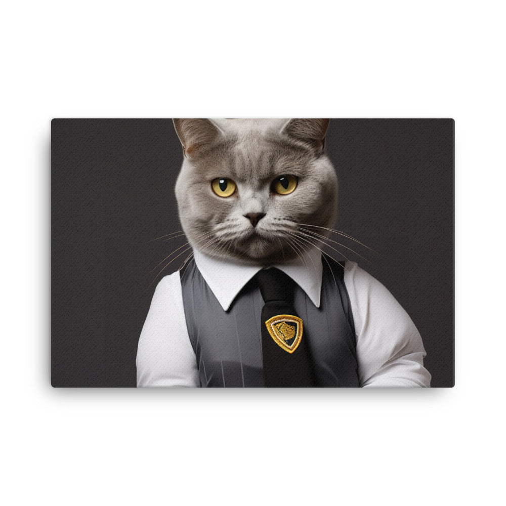 British Shorthair Referee Canvas - PosterfyAI.com