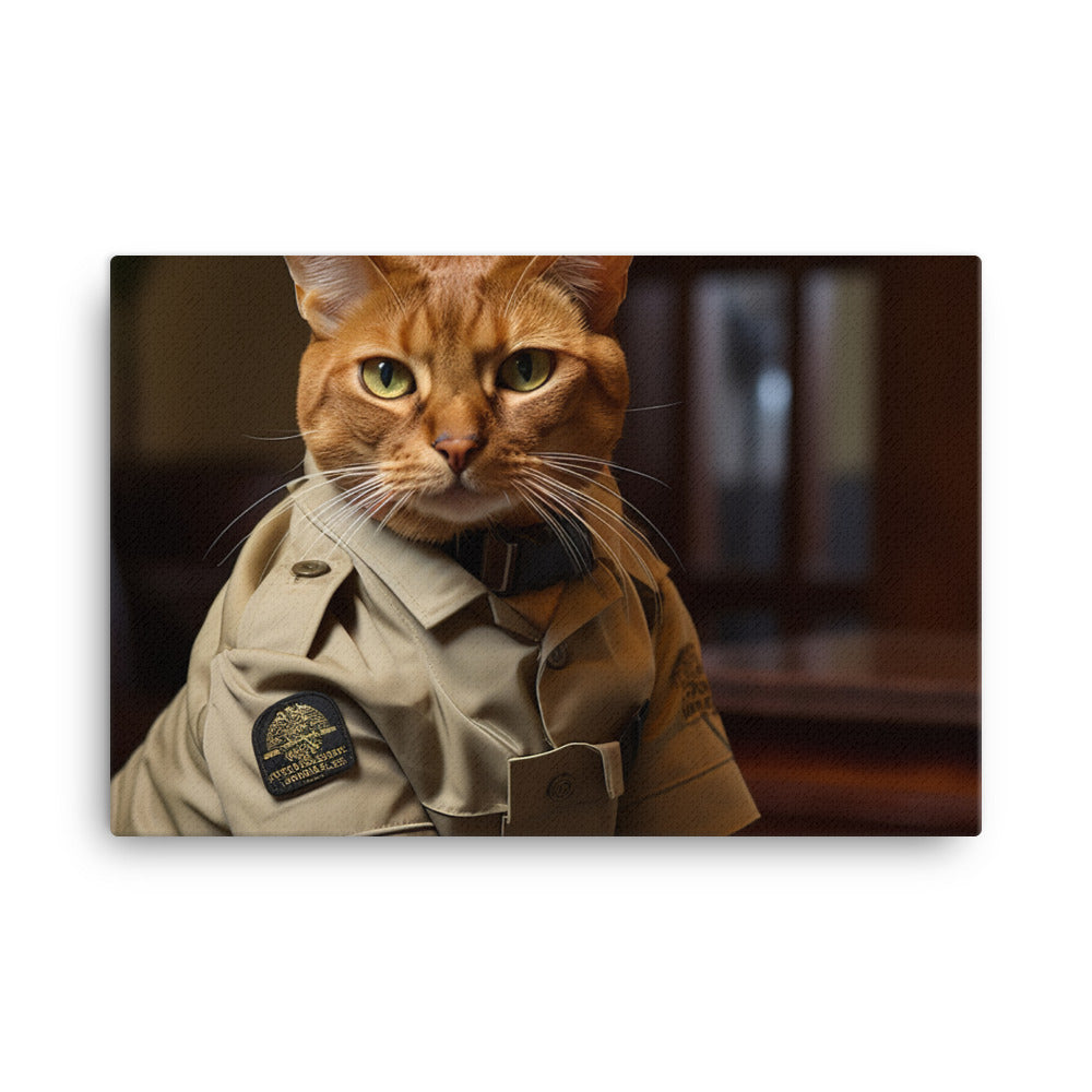 Abyssinian Security Officer Canvas - PosterfyAI.com