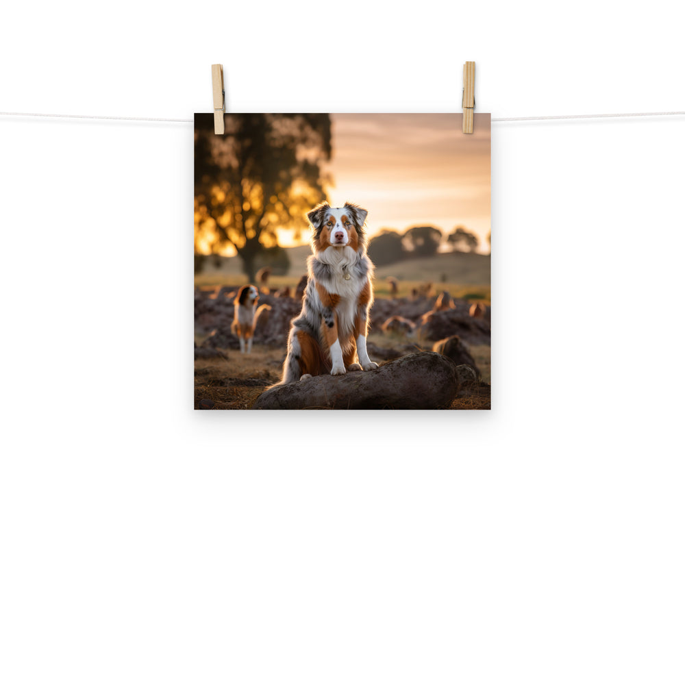 Australian Shepherd Photo paper poster - PosterfyAI.com