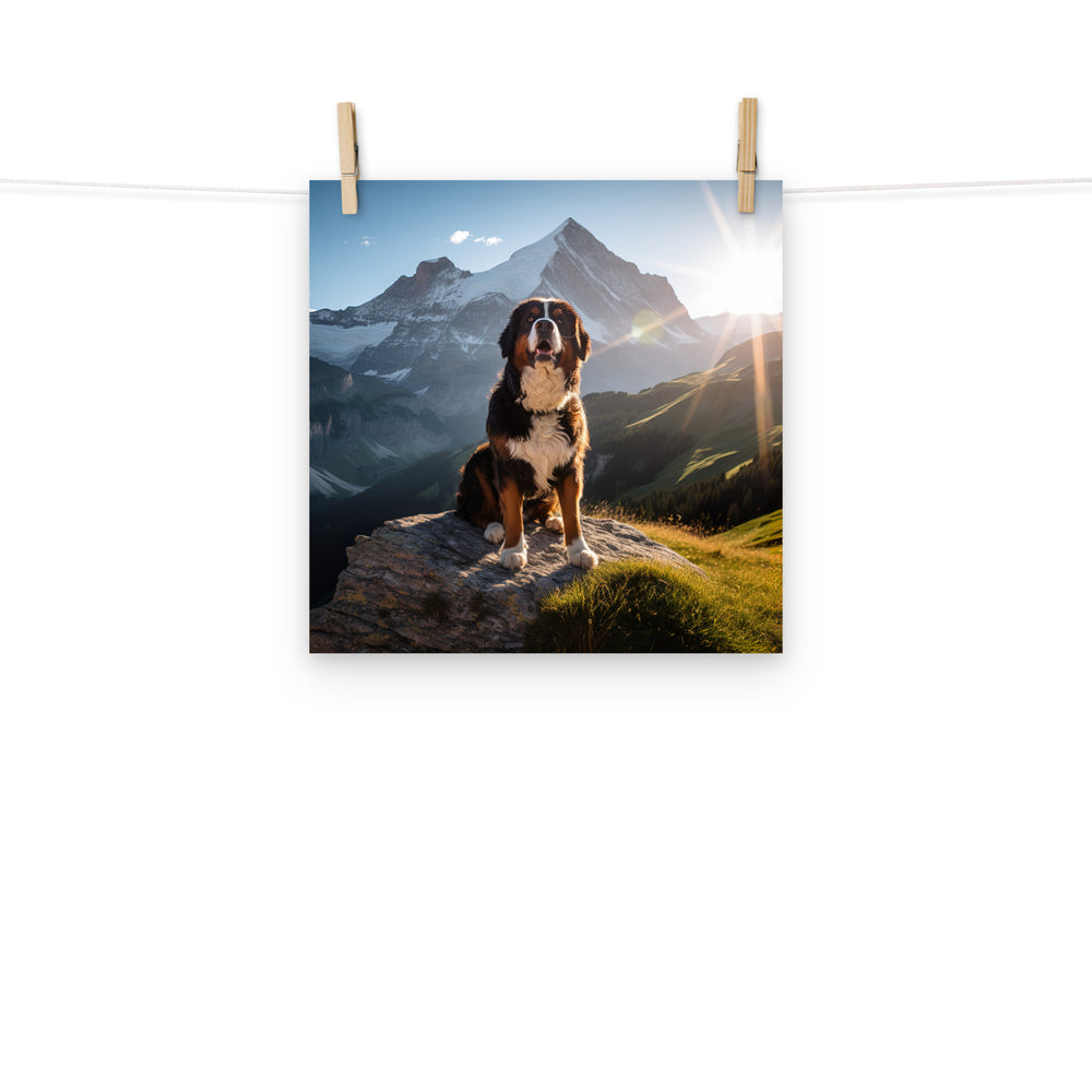 Bernese Mountain Dog Photo paper poster - PosterfyAI.com