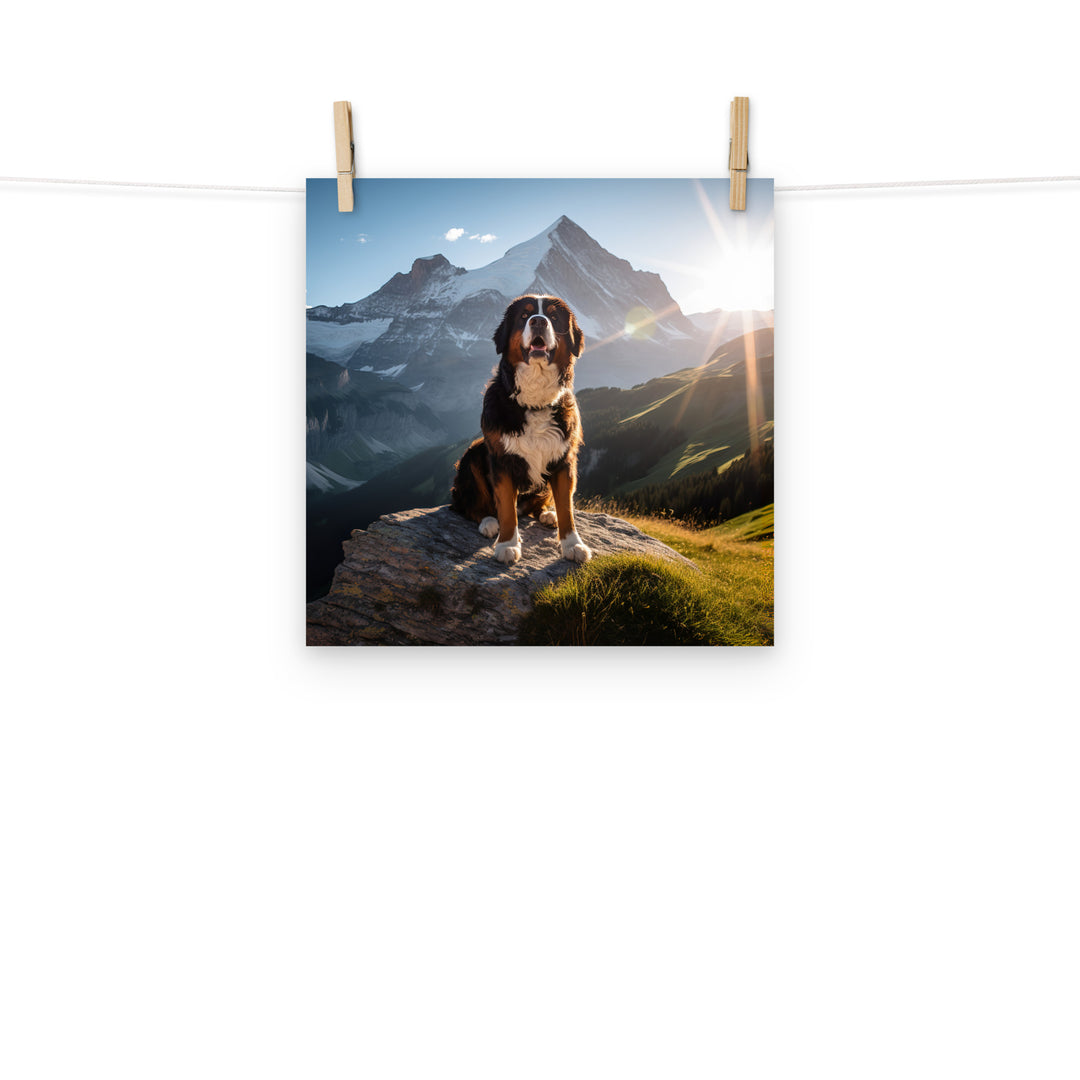 Bernese Mountain Dog Photo paper poster - PosterfyAI.com