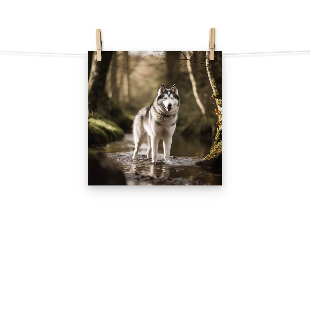 Siberian Husky Photo paper poster - PosterfyAI.com