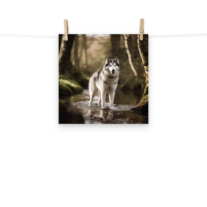 Siberian Husky Photo paper poster - PosterfyAI.com