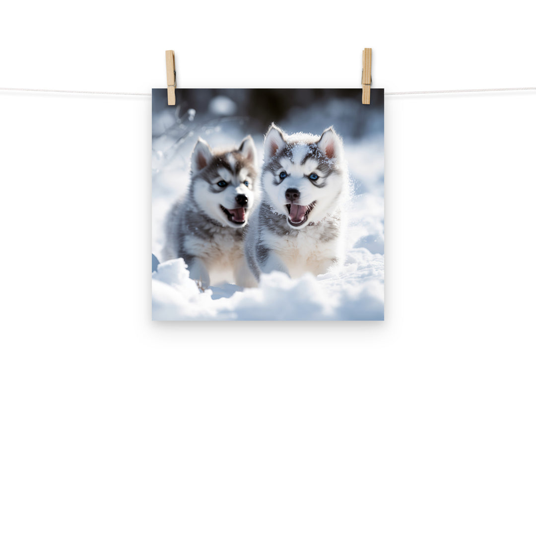 Siberian Husky Photo paper poster - PosterfyAI.com