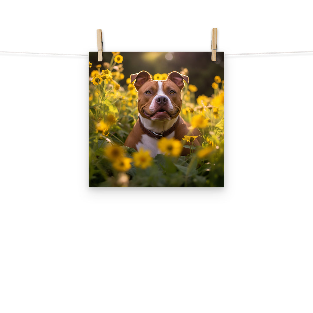 American Staffordshire Terrier Photo paper poster - PosterfyAI.com