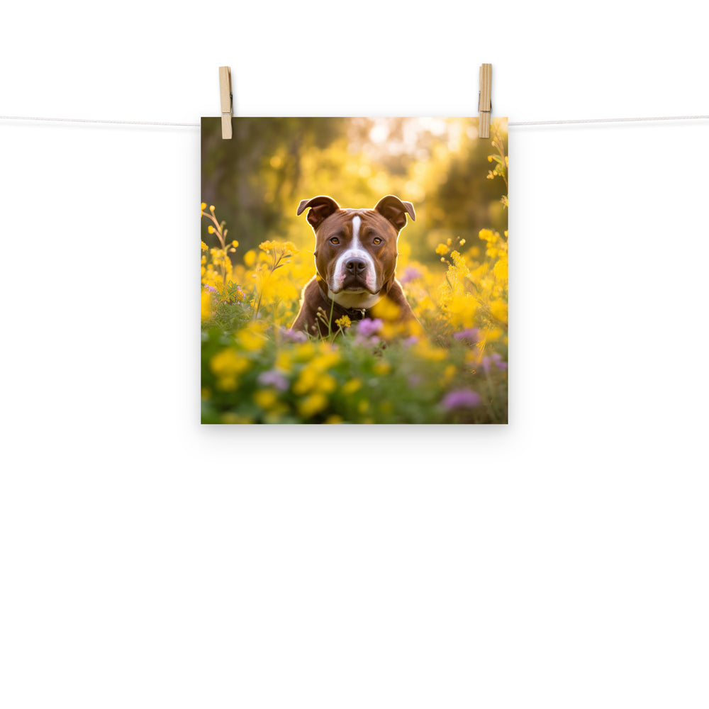 American Staffordshire Terrier Photo paper poster - PosterfyAI.com