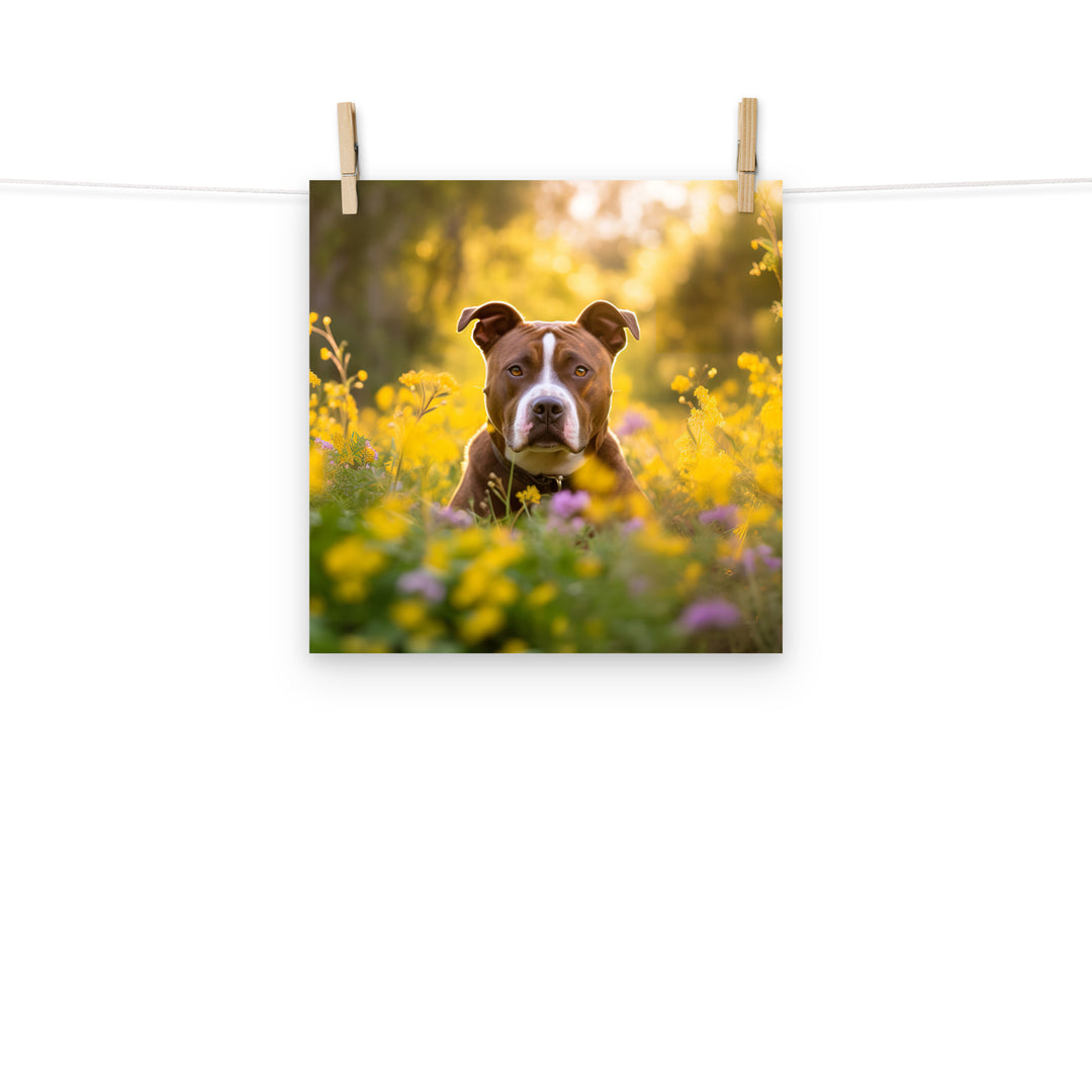 American Staffordshire Terrier Photo paper poster - PosterfyAI.com