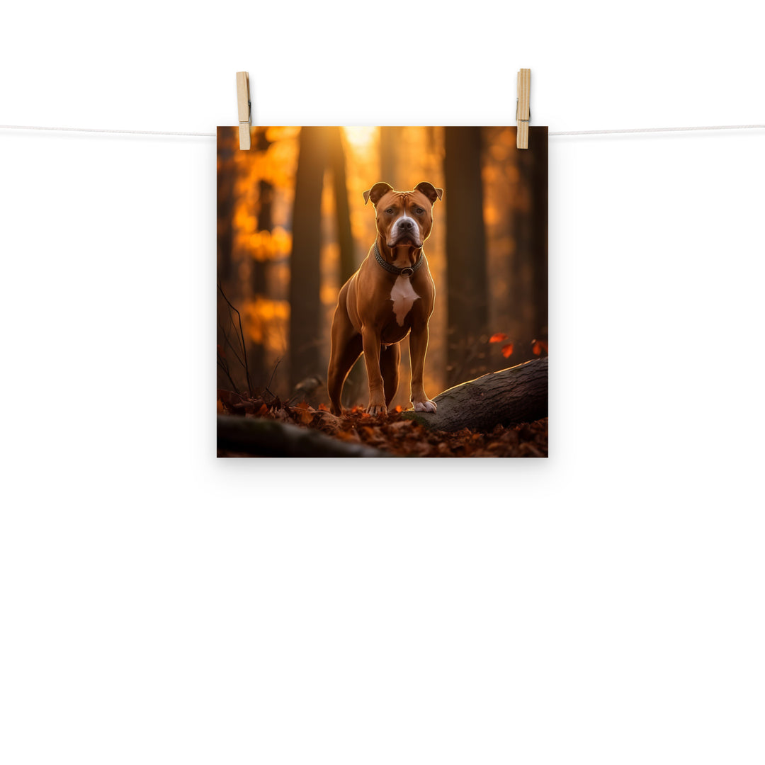 American Staffordshire Terrier Photo paper poster - PosterfyAI.com