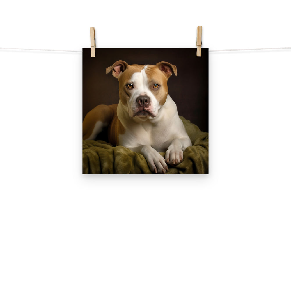 American Staffordshire Terrier Photo paper poster - PosterfyAI.com