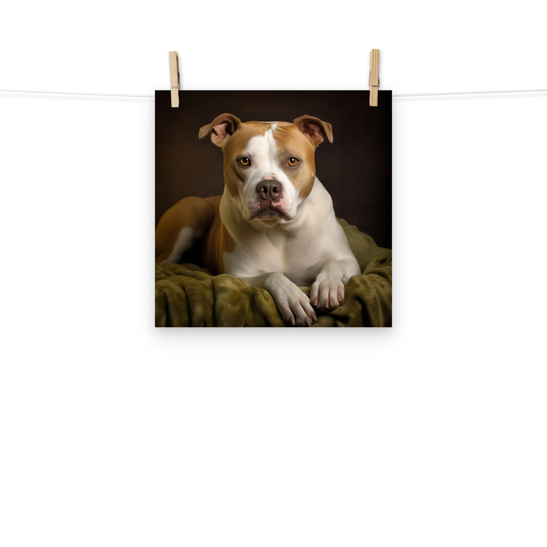 American Staffordshire Terrier Photo paper poster - PosterfyAI.com