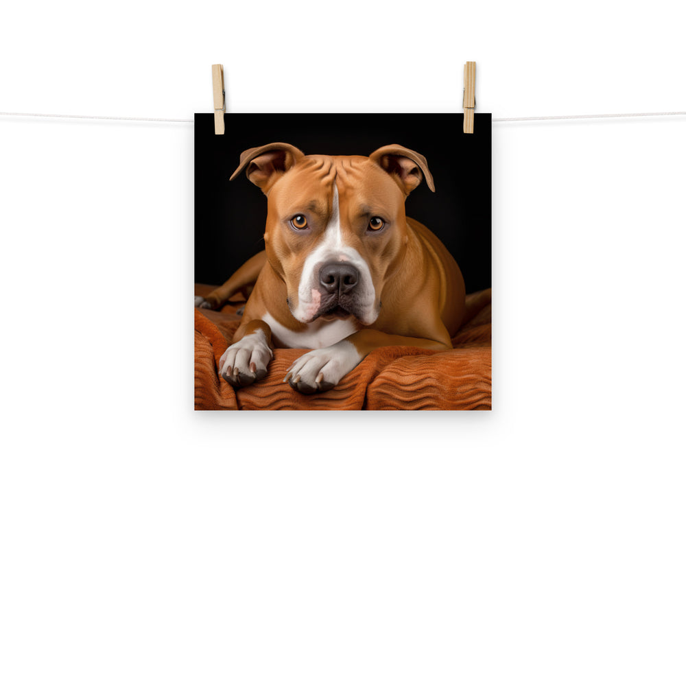 American Staffordshire Terrier Photo paper poster - PosterfyAI.com