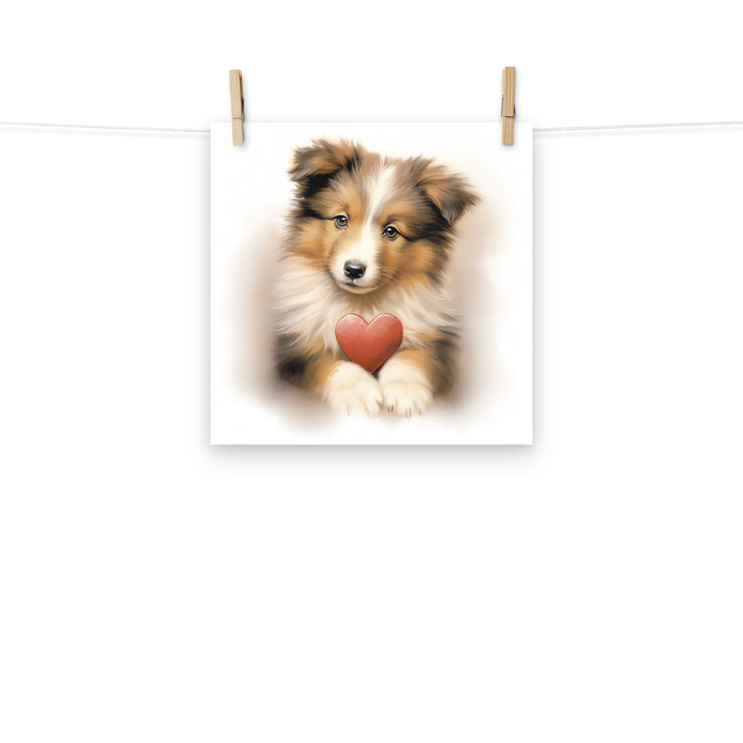 Shetland Sheepdog Photo paper poster - PosterfyAI.com
