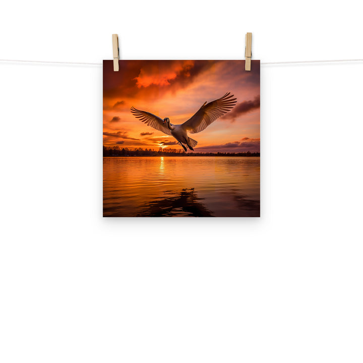 Swan Photo paper poster - PosterfyAI.com