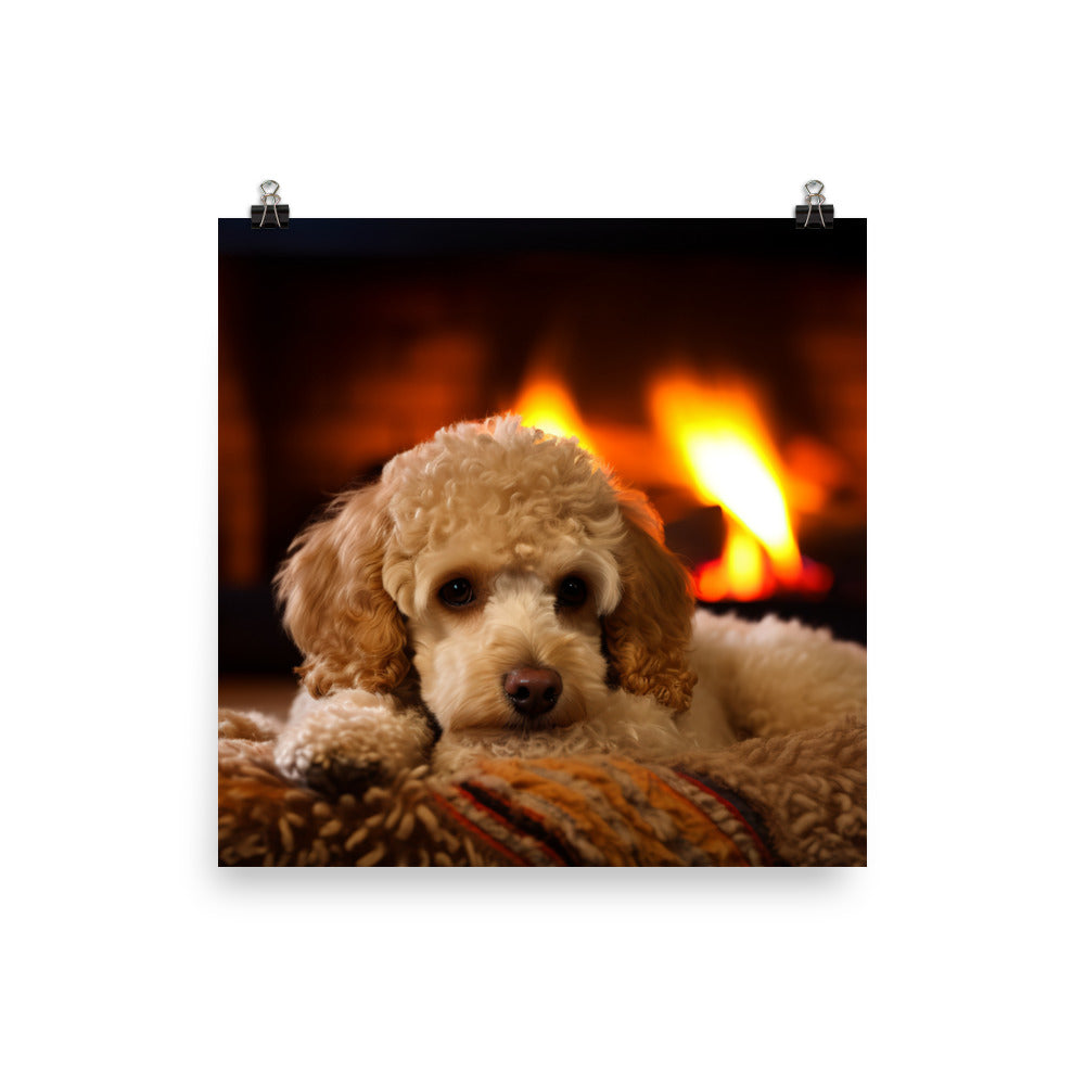 The Adorable Poodle Photo paper poster - PosterfyAI.com