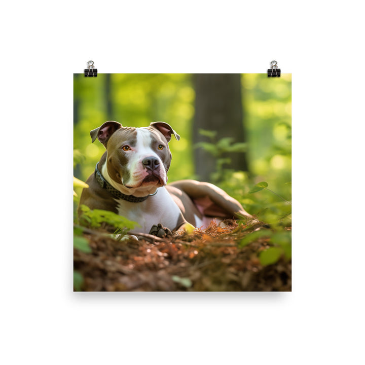 Serene American Staffordshire Terrier Photo paper poster - PosterfyAI.com
