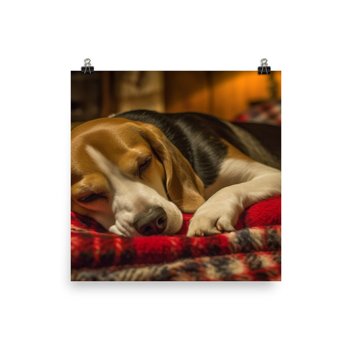 Beagle in repose Photo paper poster - PosterfyAI.com