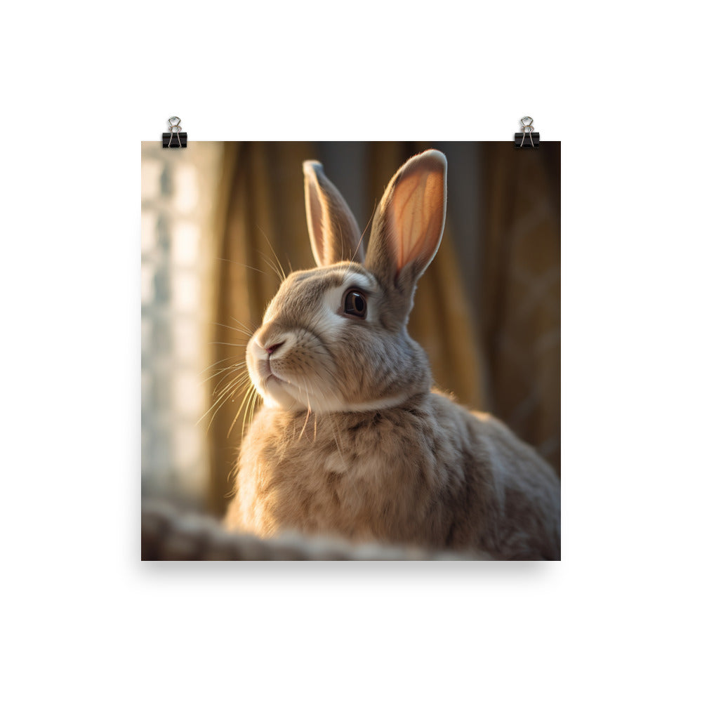 Beveren Bunny Photo paper poster - PosterfyAI.com