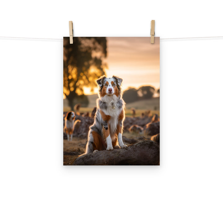 Australian Shepherd Photo paper poster - PosterfyAI.com