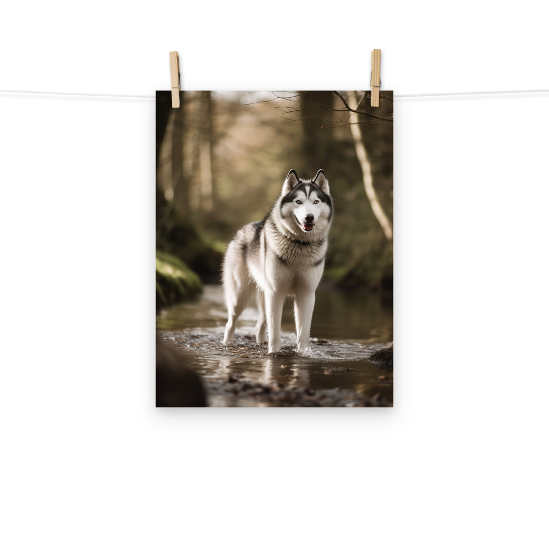 Siberian Husky Photo paper poster - PosterfyAI.com