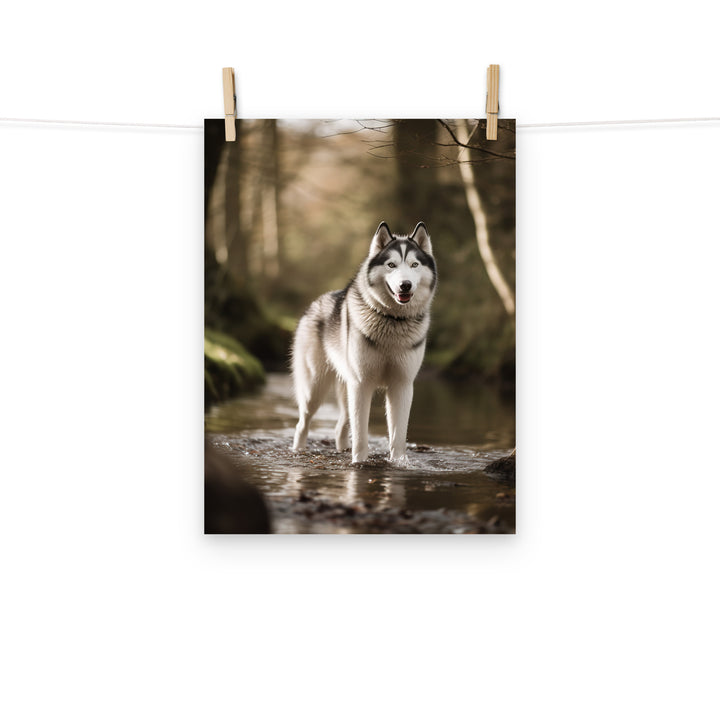 Siberian Husky Photo paper poster - PosterfyAI.com