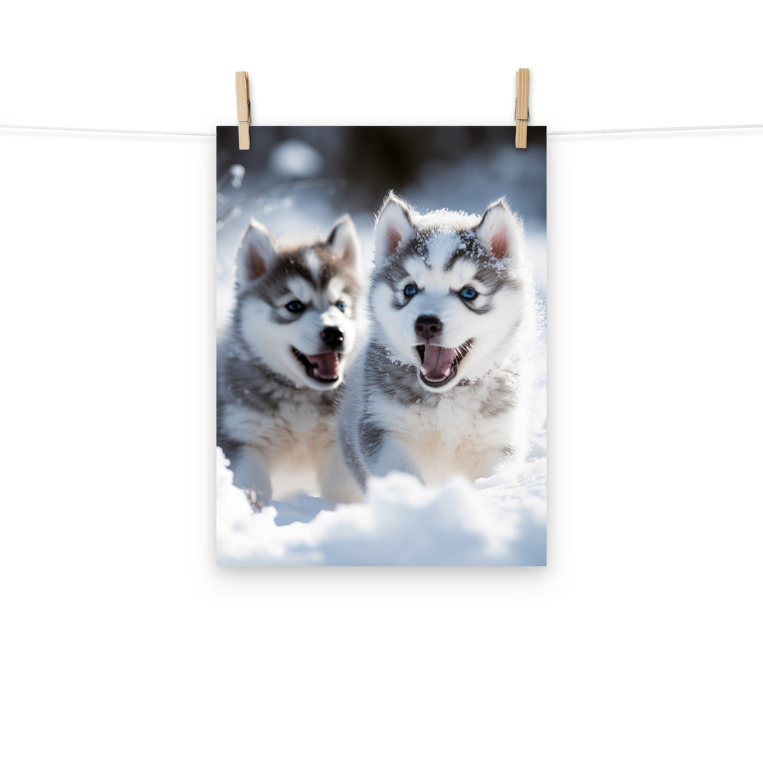 Siberian Husky Photo paper poster - PosterfyAI.com