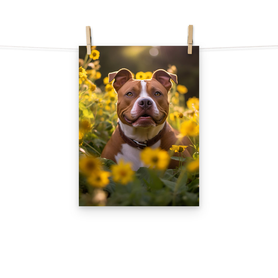 American Staffordshire Terrier Photo paper poster - PosterfyAI.com