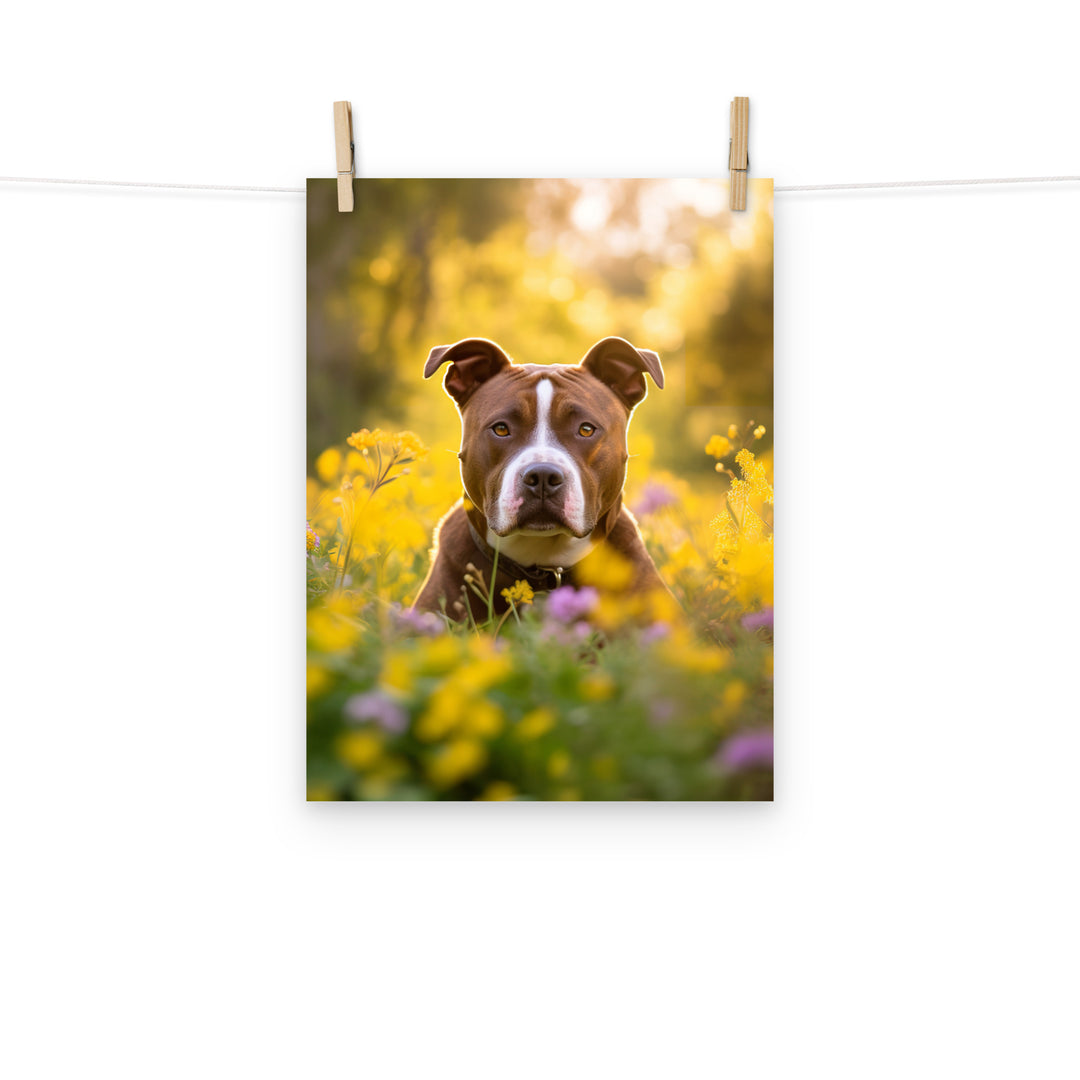American Staffordshire Terrier Photo paper poster - PosterfyAI.com