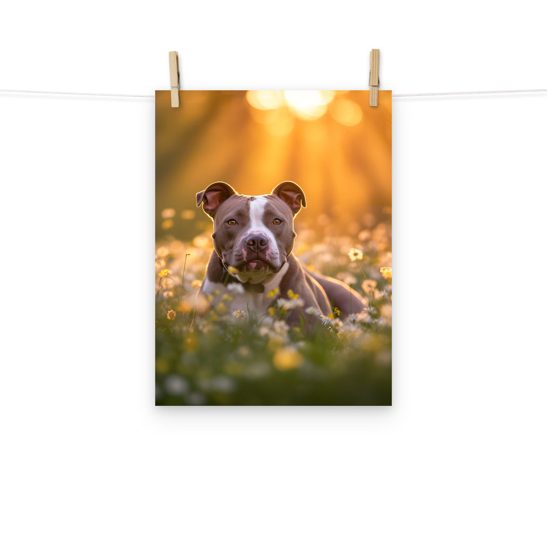 American Staffordshire Terrier Photo paper poster - PosterfyAI.com