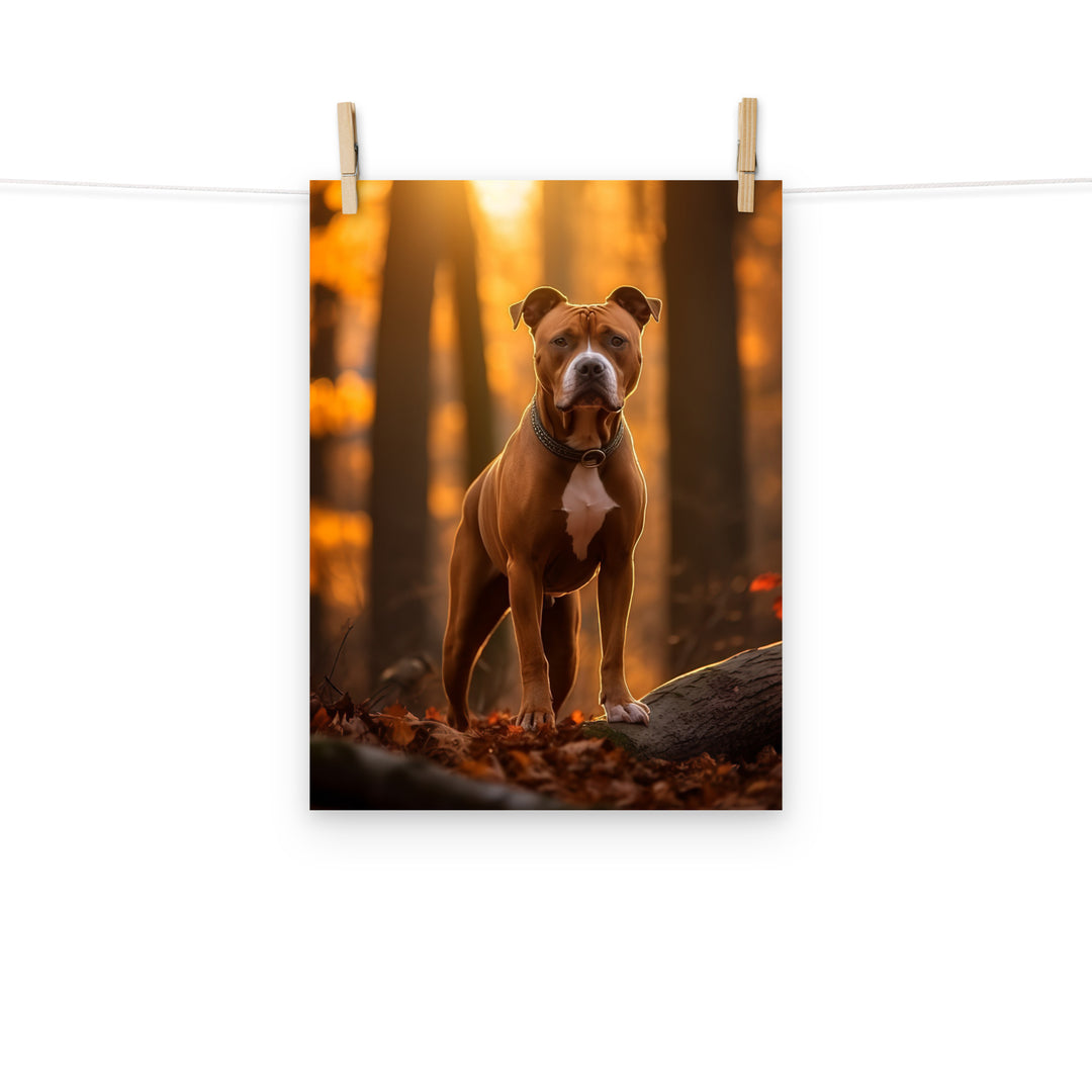 American Staffordshire Terrier Photo paper poster - PosterfyAI.com