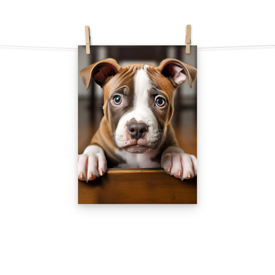 American Staffordshire Terrier Photo paper poster - PosterfyAI.com