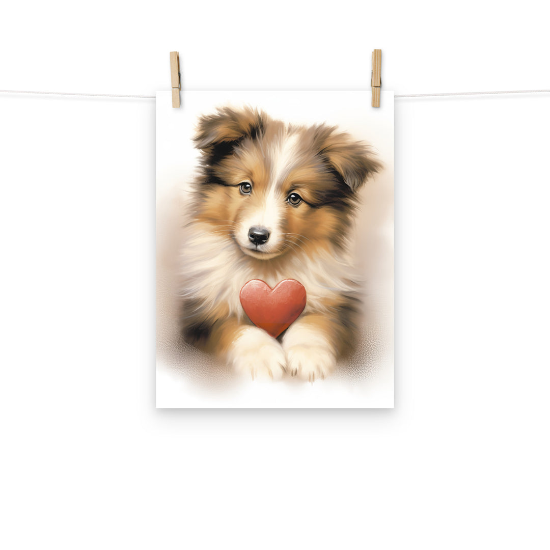 Shetland Sheepdog Photo paper poster - PosterfyAI.com