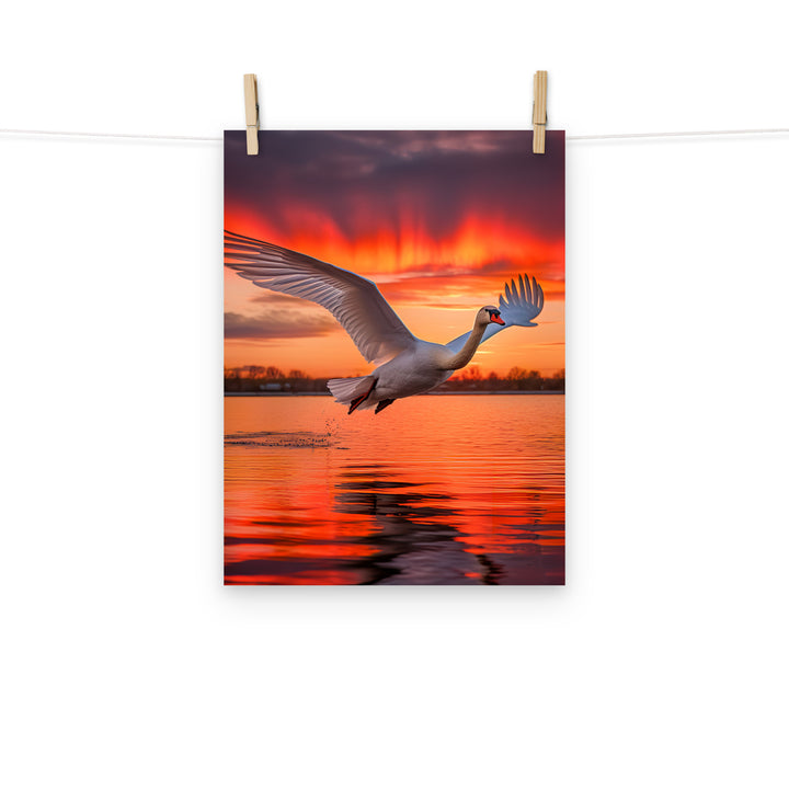 Swan Photo paper poster - PosterfyAI.com