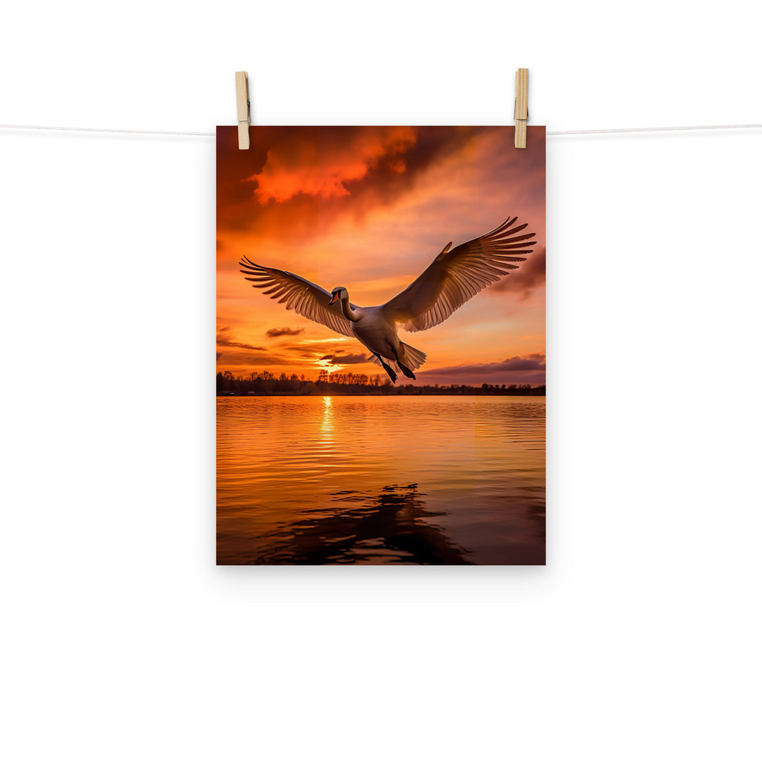 Swan Photo paper poster - PosterfyAI.com