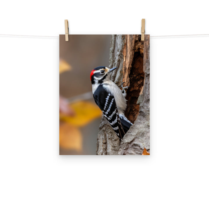 Woodpecker Photo paper poster - PosterfyAI.com