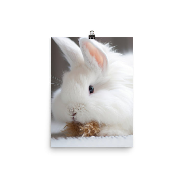 Angora Rabbit Playtime Photo paper poster - PosterfyAI.com