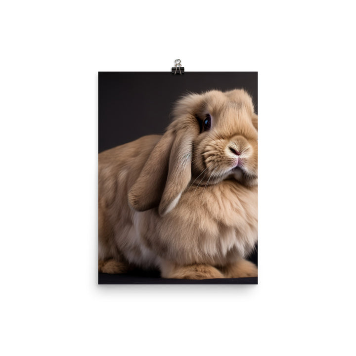 American Fuzzy Lop Portrait Photo paper poster - PosterfyAI.com