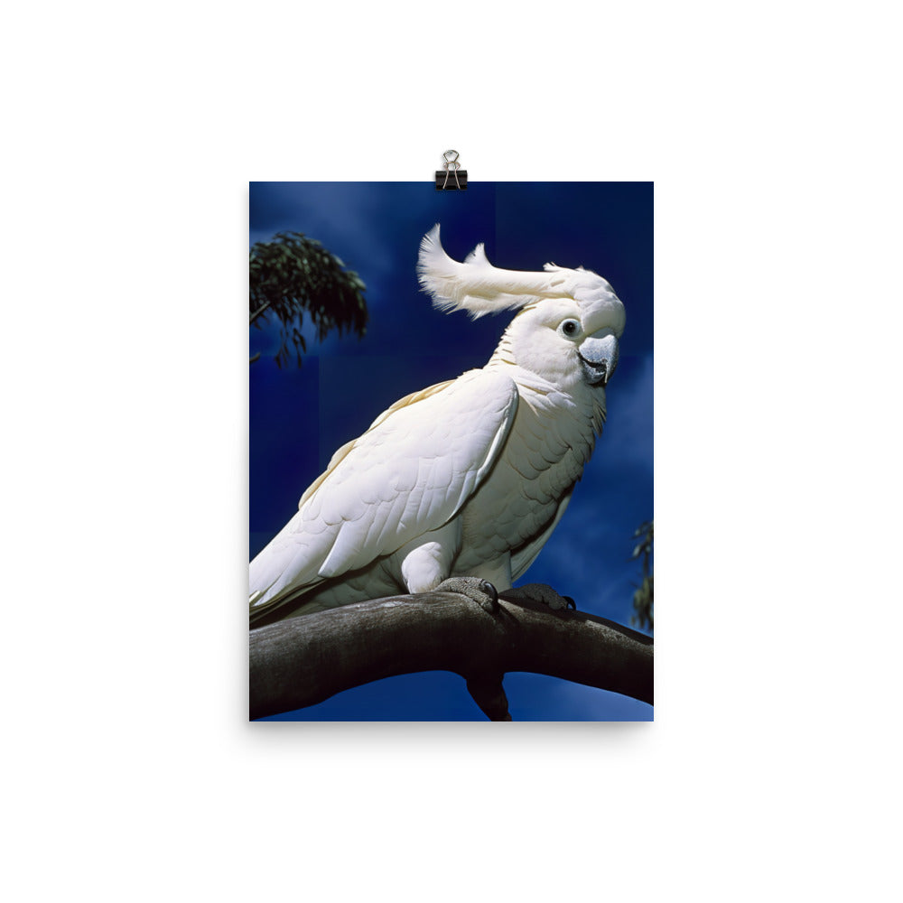 Snowy White Cockatoo Photo paper poster - PosterfyAI.com