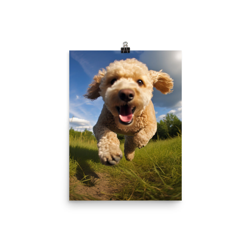 The Playful Poodle Photo paper poster - PosterfyAI.com