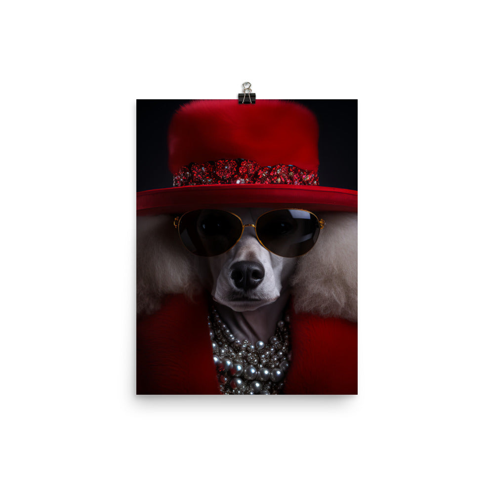 The Glamorous Poodle Photo paper poster - PosterfyAI.com