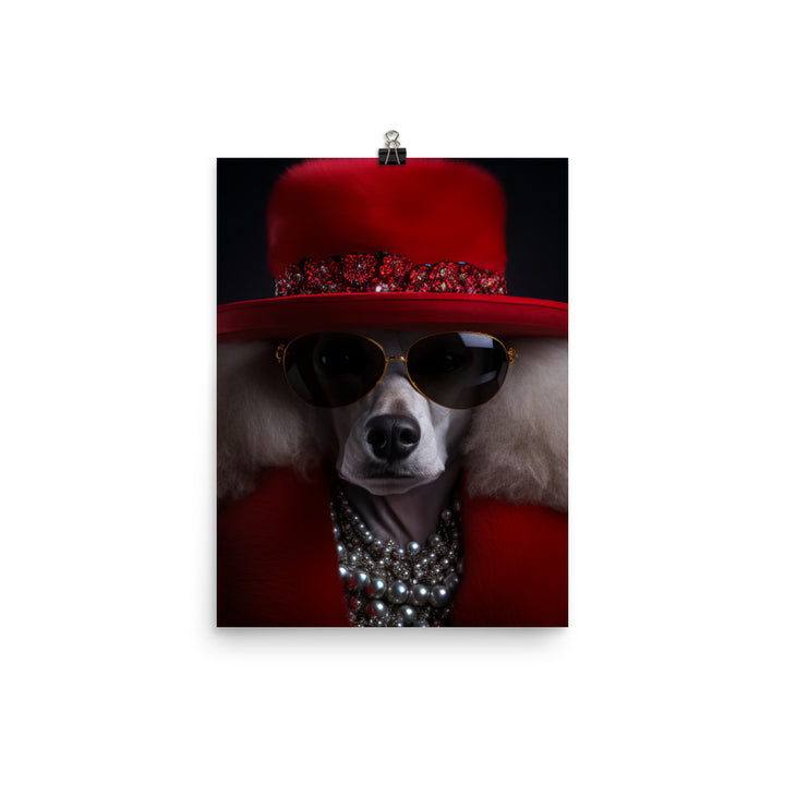 The Glamorous Poodle Photo paper poster - PosterfyAI.com
