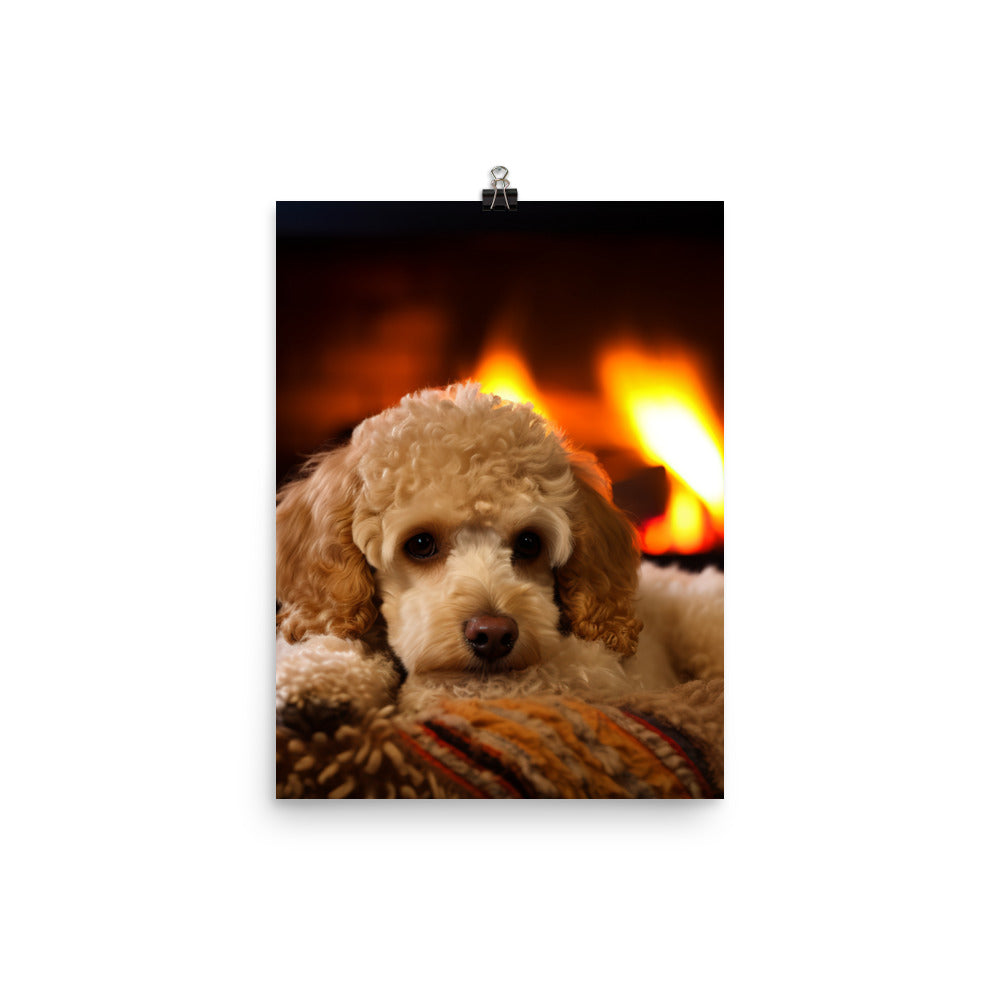 The Adorable Poodle Photo paper poster - PosterfyAI.com