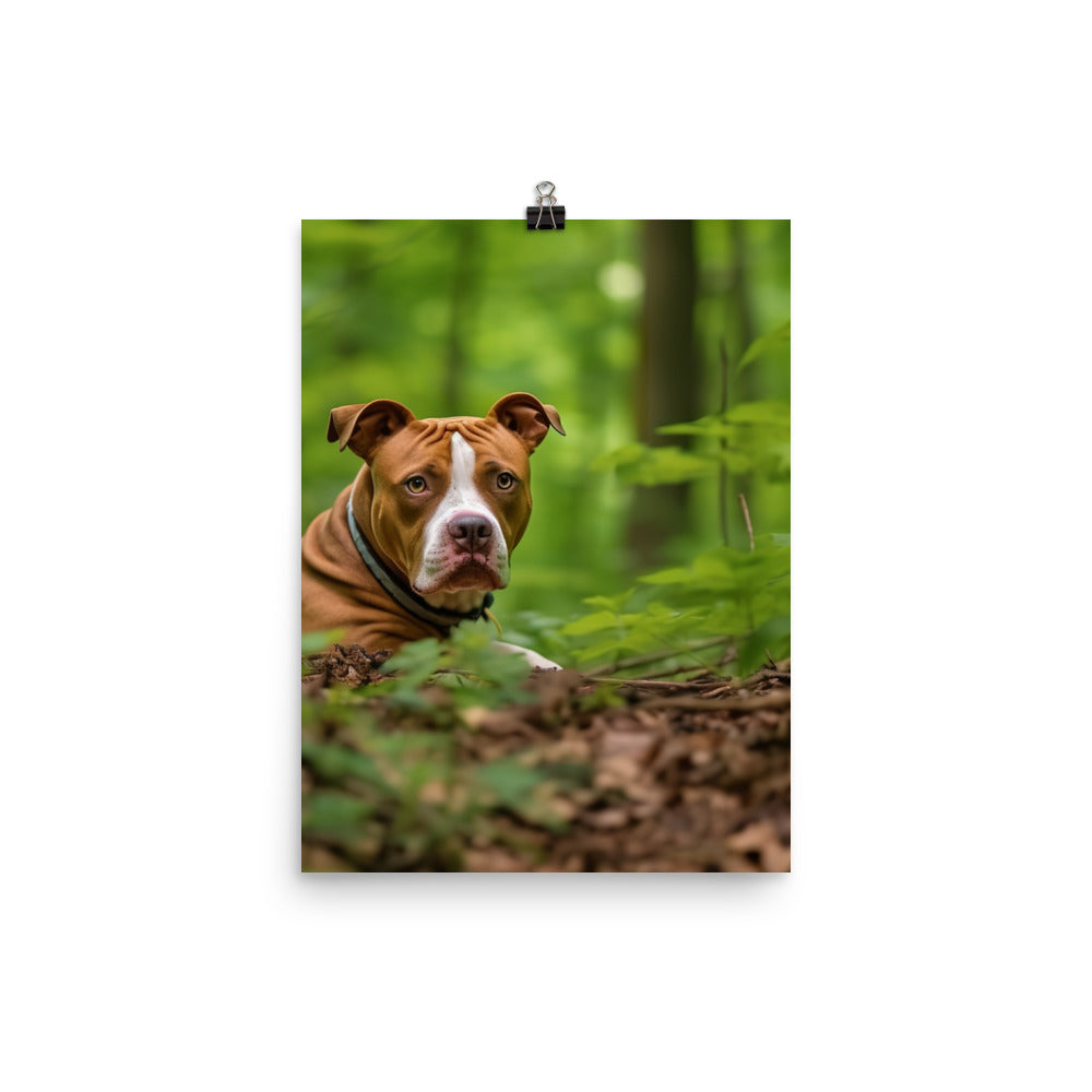 Serene American Staffordshire Terrier Photo paper poster - PosterfyAI.com