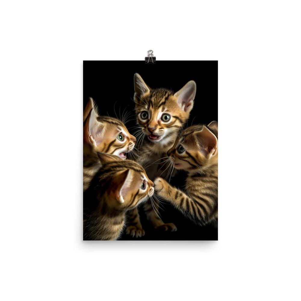 Bengal Kitten Photo paper poster - PosterfyAI.com