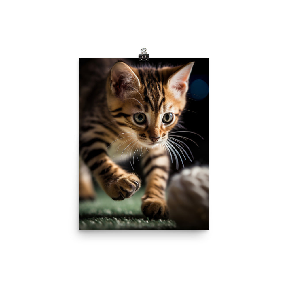 Bengal Kitten Photo paper poster - PosterfyAI.com