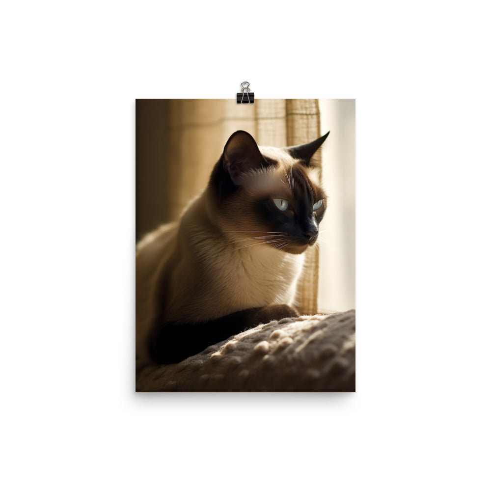 Siamese Serenity Photo paper poster - PosterfyAI.com